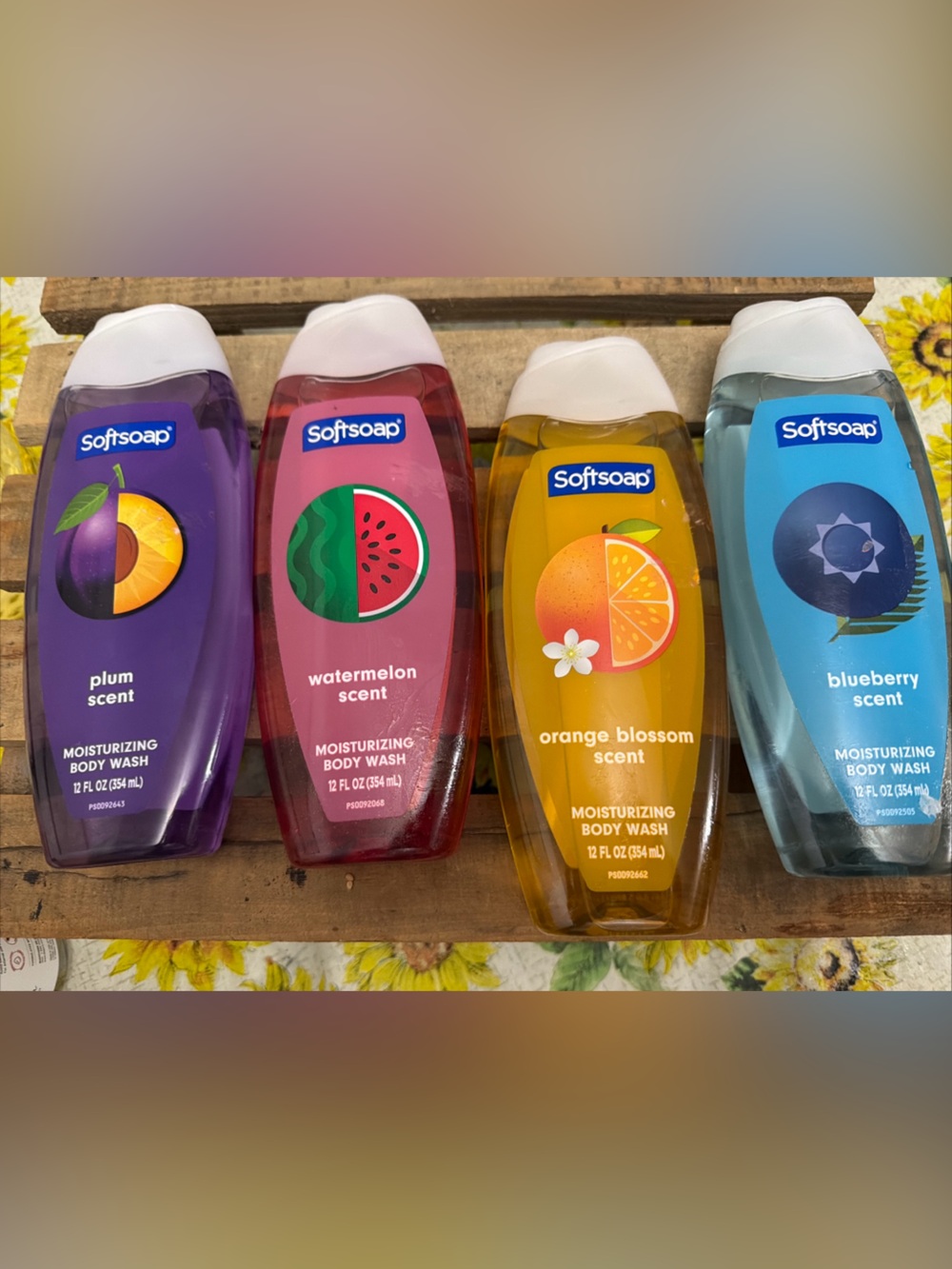 4- Softsoap Moisturizing Body Wash - blueberry, plum, watermelon, & orange blos